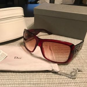 New Christian Dior Aventura 1 Burgundy Sunglasses